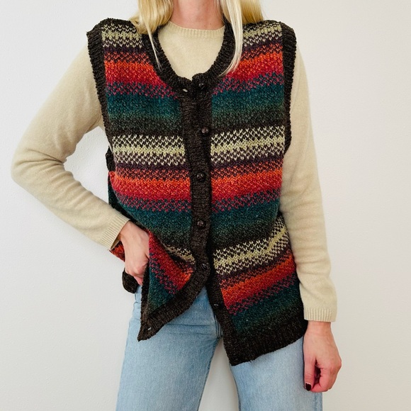 Vintage St John’s Bay vest chunky knit sweater - Picture 2 of 10